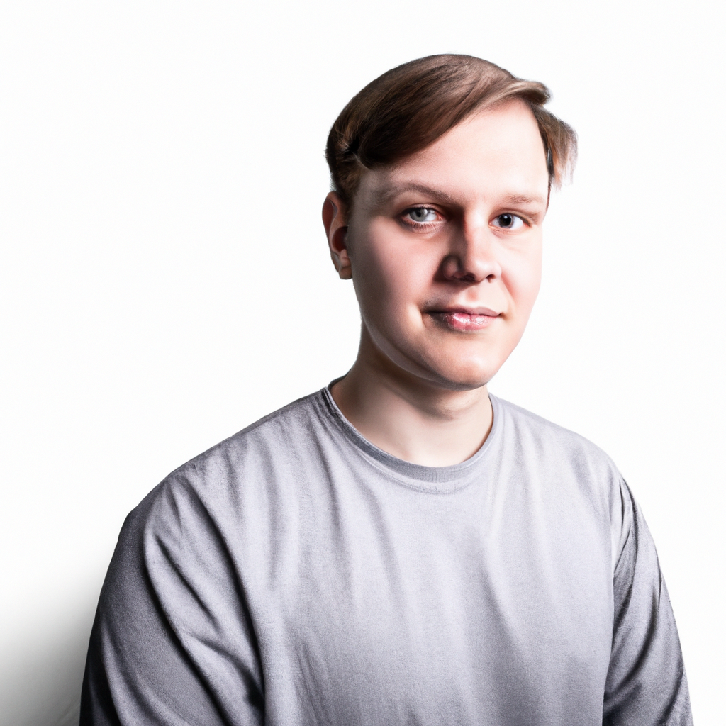 Portrait: Lead Photographer, high-key white background, clean light