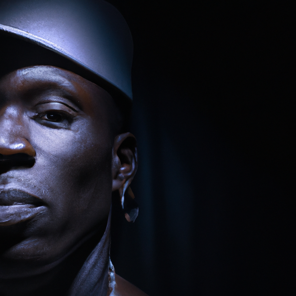 Portrait: Art Director under soft top light, minimalist black background