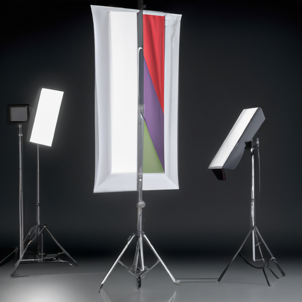 Product packshot table with diffusion panel and flags for clean shadows